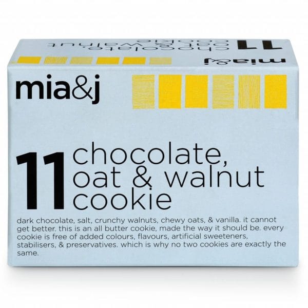 11 chocolate, oat & walnut cookie
